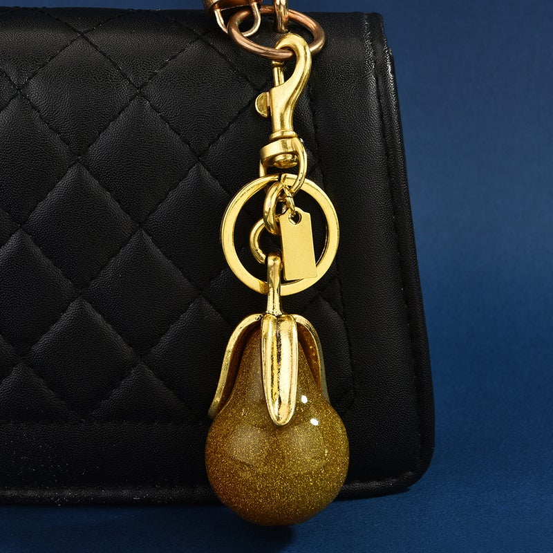 Pendant Gold Pear Never Separated Men And Women Couple Car Keychain Exquisite Bag Pendant Pendant - Image 5